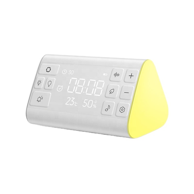 Baby White Noise Sound Machine With 7 Colors Night Lights Built-in Alarm Clock Temperature and Humidity 35 Soothing Sounds