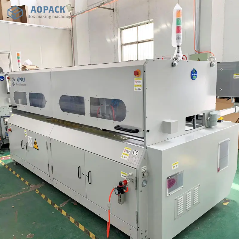 Aopack Cardboard Automatic Box Maker Corrugated Carton Box Making Machine Prices Fully Automatic