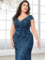 Robes de soirée luxueuses grande taille, élégantes, col en V, longues, à paillettes, pour bal de promo, robes de soirée formelles, robes de mariée pour femmes