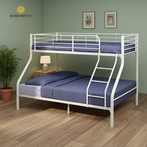 Lit superposé en métal à tubes ronds, taille Queen, pour mobilier de co-living, dortoirs, écoles, appartements et auberges - Product Image 3