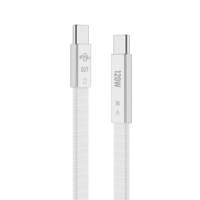 Câble de données USB-C vers USB-C en silicone et nylon tressé, charge ultra-rapide 120W haute puissance 5A, compatible avec l'icône de charge rapide pour téléphone