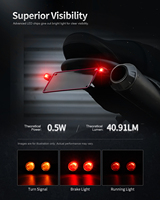 Lámpara Indicadora de Motocicleta de 12 V CC, Luz LED Delantera y Trasera para Motocicletas Universales con Orificio de Montaje de 8 mm