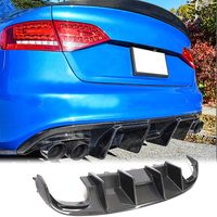 Usine A4 B8 berline S4 diffuseur de pare-chocs arrière en Fiber de carbone Kit de carrosserie de becquet de lèvre de pare-chocs inférieur pour Audi S4 B8 berline 2008-2012