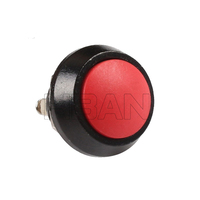 UL Vòm Đầu Chuyển Đổi Kim Loại Đen Momentary Vòng Nhỏ 12 Mét Latching Push Button Chuyển