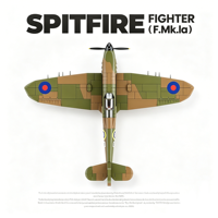 Yutong Serie Segunda Guerra Mundial, Spitfire F.Mk.la del Reino Unido, Bloques de Construcción de Aviones de Combate, Juguete de Construcción de Plástico ABS, Ensamblaje DIY para Mayores de 14 Años, Unisex