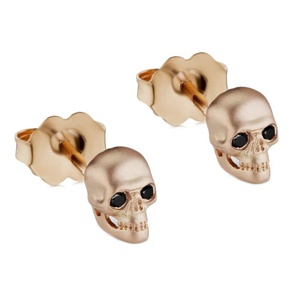 LOZRUNVE stile unico placcatura Mini <span class=keywords><strong>teschio</strong></span> <span class=keywords><strong>orecchini</strong></span> a bottone 925 <span class=keywords><strong>argento</strong></span> - Product Image 5