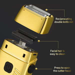 Rasoirs électriques pour hommes Rasoir étanche rechargeable avec 3 vitesses réglables Affichage LED Rasoir visage/barbe/tête - Product Image 5