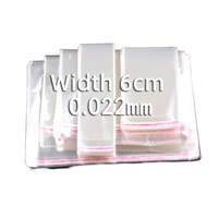 Venta al por mayor autoadhesivo Opp Bopp bolsa de plástico transparente celofán transparente Polybag reutilizable bolsa de correo para calcetines logotipo personalizado