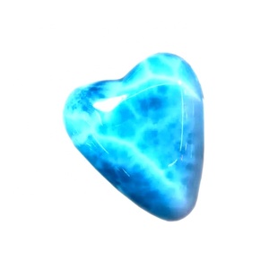 <span class=keywords><strong>Gema</strong></span> Larimar con forma de corazón Natural, gemas sueltas de calidad superior, preciosas, cabujones, gemas de República Dominica - Product Image 1