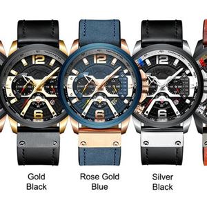 Reloj de Pulsera para Hombre con Correa de Cuero, Movimiento Digital de Cuarzo, Esfera de 48 mm, Pantalla con Agujas, Venta Caliente de Fábrica - Product Image 4