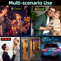Vente flash Nouvelle lumière publicitaire LED intelligente Haute luminosité RGB Multi-couleurs Contrôle sans fil par application Ajustement universel Tension 12V
