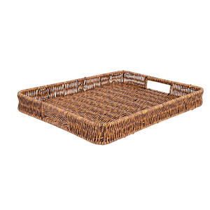 Cesta de pan rectangular apilable de imitación de ratán Bobai para exhibir frutas y aperitivos en la cocina, ideal para fiestas. - Product Image 2