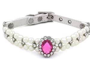 2025 nuevo estilo francés de lujo de doble capa de perlas y cristal adornado Collar para mascotas para gatos y perros - Product Image 6