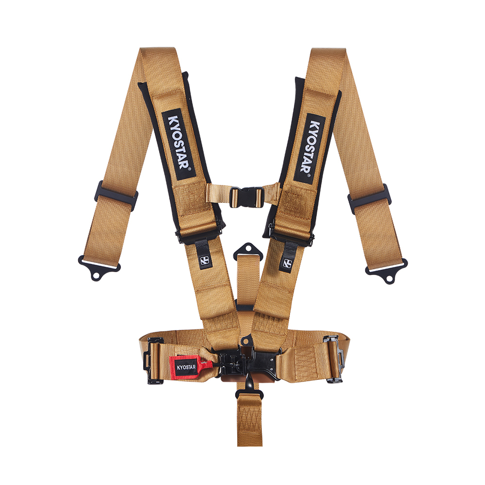 KYOSTAR Red 5-Point Cam Lock Racing Safety Seat Belt Harness – 3 Inch Nylon Straps