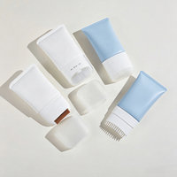 Tube applicateur en plastique plat de 150g pour soin du cuir chevelu, peigne massant pour masque capillaire, après-shampoing et tonique capillaire