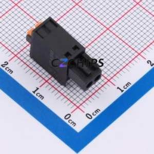 DB2EKD-2.5-2P-BK Plug-in Terminal Block P=2.5mm Connector ( Connector Type: Male Plug )( Construction: 1x2P )( Pitch: 2.5mm ) - Product Image 2