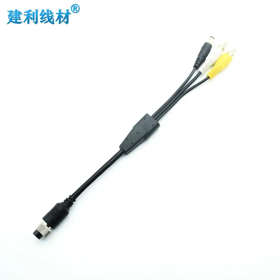 Adapter Cable for Truck to Car Camera Conversion 4Pin Female to RCA Male   DC Male  for Enhanced Compatibility