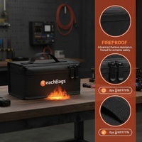 Sac anti-explosion en fibre de verre en silicone, ignifuge, sac pour batterie au lithium, protection de stockage de batterie, pochette de sécurité pour la charge et le stockage
