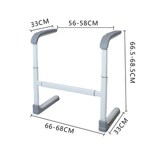 Anti-wobble Bedside Grab Bar with Ergonomic Handle for Disabled Senior Home Safety Rail - Product Image 1