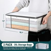 Sacs de rangement pliables personnalisés en non-tissé de grande taille, de haute qualité, confortables, pour couettes, couvertures et vêtements, pour armoire