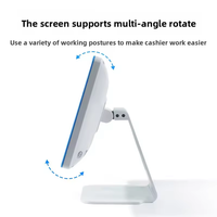Système POS tout-en-un Android en aluminium de qualité supérieure, 15,6 pouces, double écran tactile, technologie NFC, processeurs Intel I3/I5/I7 pour le commerce de détail et l'hôtellerie