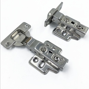 8mm Soft Close Modern Stainless Steel Shallow Cup Hinges for Bedroom Dining Living Room & <b>Kitchen</b> Furniture - Product Image 1