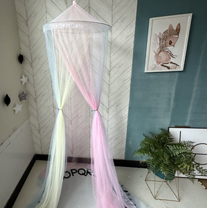 Màn chống muỗi lưới thoáng khí màu cầu vồng Rèm Che Giường chống muỗi trang trí nhà cửa phòng ngủ công chúa cho nữ cô gái - Product Image 2