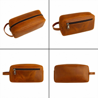 Portefeuille de voyage unisexe en cuir Crazy Horse vintage OEM avec fermeture éclair sécurisée et doublure en polyester, long