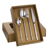 ENSEMBLE DE COUVERTS DE HAUTE QUALITÉ 16/24 PCS SERVIR LE DÎNER EN ACIER INOXYDABLE dans UNE BOÎTE CADEAU