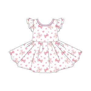 Moomoo de personalización para niñas, vestidos estampados de estilo occidental para niñas, vestido de bebé con mangas voladoras informales - Product Image 6