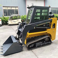 Pengiriman Gratis Diesel Mini Skid Steer EPA Kubota Mini Tracked dengan Bucket Sempit Mini Skid Steer Loader YF360 YF480 YF680