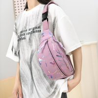 Sac banane de course personnalisé en polyester, étanche, avec logo imprimé, pour femme, à porter en bandoulière, à la taille ou sur la poitrine, style mode et tendance