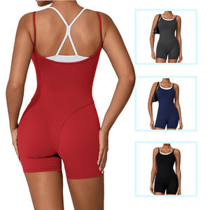 Горячая распродажа: Женский комбинезон для йоги 2-в-1 с регулируемыми бретелями, шорты-ромпер для фитнеса и тренировок, для бега и занятий спортом - Product Image 1