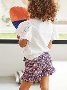 Niño de ropa de verano de los niños de algodón blanco ropa Tops niño conjunto de ropa de las niñas camisetas con manga corta - Product Image 4