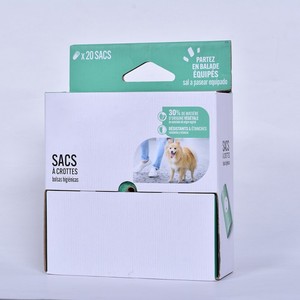 Sacs à déjections canines biodégradables roses parfum lavande avec distributeur, extra épais et résistants, en amidon de maïs mélangé, pour chiens - Product Image 2