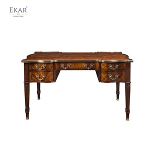 क्रिकेट की चांसलर विलासिता लेखन डेस्क | हाथ से नक्काशीदार अंग्रेजी शैली की कार्यकारी तालिका | - Product Image 1