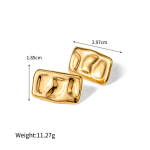 Boucles <span class=keywords><strong>d</strong></span>'oreilles polyvalentes à la mode pour femmes <span class=keywords><strong>en</strong></span> <span class=keywords><strong>forme</strong></span> <span class=keywords><strong>de</strong></span> marteau pliant <span class=keywords><strong>en</strong></span> acier inoxydable 18 carats à la frontière - Product Image 6
