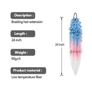 Shinein 24 pollici EZ intrecciare i capelli fatti a mano all'uncinetto Bubble <span class=keywords><strong>Hair</strong></span> trecce Ombre colore Pre stirato capelli intrecciati - Product Image 2