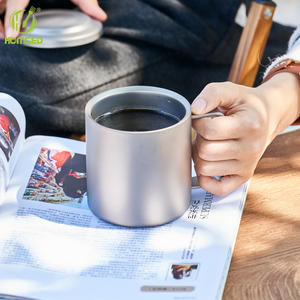 Modern Pure Titanium Metal <b>Mug</b> with Lid Portable <b>Large</b> Capacity for Outdoor Camping Home & Office Use - Product Image 4