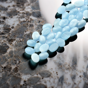 Calcedoine bleue naturelle, pierres précieuses taillées en ovale, en vrac, taille et forme personnalisées, fournisseur de pierres brutes, cabochon 10x14MM - Product Image 2