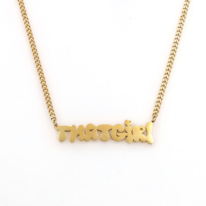 Stainless Steel <b>Name</b> Necklace 18k Gold Plated English Letter Clavicle <b>Chain</b> Pendant Titanium Steel <b>Chain</b> for Women - Product Image 5