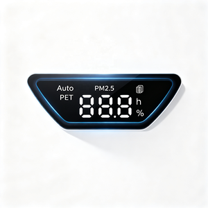 Autocollant de panneau de commande à membrane personnalisé avec PET PVC pour moniteur d'air, minuterie, mode automatique, PM2.5, humidité, auto-adhésif - Product Image 2