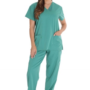 Uniformes y Trajes Médicos, Conjuntos de Uniformes Médicos para Mujer, Uniformes Médicos con Seis Bolsillos (Cuello en V con Pantalón Cargo) - Product Image 6