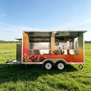 Compact Pizza Food Trailer Stainless Steel Hot Dog Food Truck Customized Coffee CE Catering Cart - Product Image 1