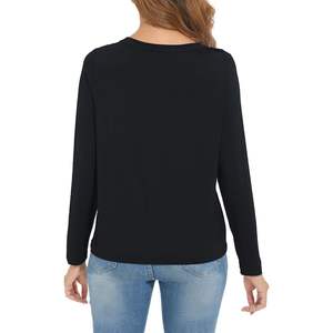 Haut à manches longues personnalisé pour femme en viscose de bambou douce, chemise de pyjama - Product Image 6