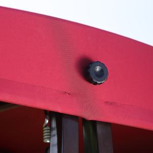 High Quality 2 Seater <b>Outdoor</b> Garden <b>Swing</b> <b>Chair</b> With Rattan Canopy Wrought Iron Patio <b>Swing</b> - Product Image 4