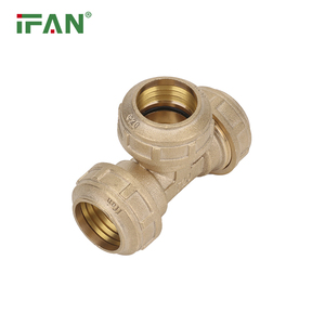 IFAN Hot Bán tùy chỉnh Brass nén phù hợp 20-63 mét 1/2 "-2" Ổ cắm khuỷu tay Adapter PE Brass phụ kiện - Product Image 4