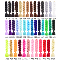 Cheveux Synthétiques en Gros 3 Tons Tresses Super Jumbo Texture Yaki Ombré Ultra Expression pour Tressage
