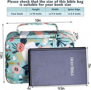 Étui à livre en toile à motif floral, sac à crayons d'église, housse de bible à fermeture éclair, échantillon gratuit - Product Image 3