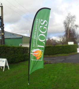 Флаг-«перо» 3М, 4М, 4.5М, 5М и стойка, изогнутые пляжные флаги-«перо» 8 футов с кольцом-штырем - Product Image 1